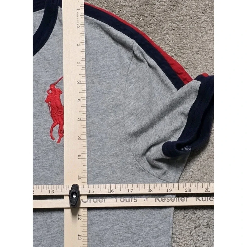 Polo Ralph Lauren Rugby Big‎ Pony T Shirt RL Mens Sz S Gray